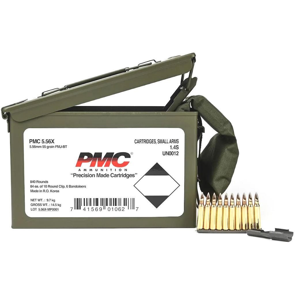  5.56x45mm NATO 55 Gr FMJ Ammo