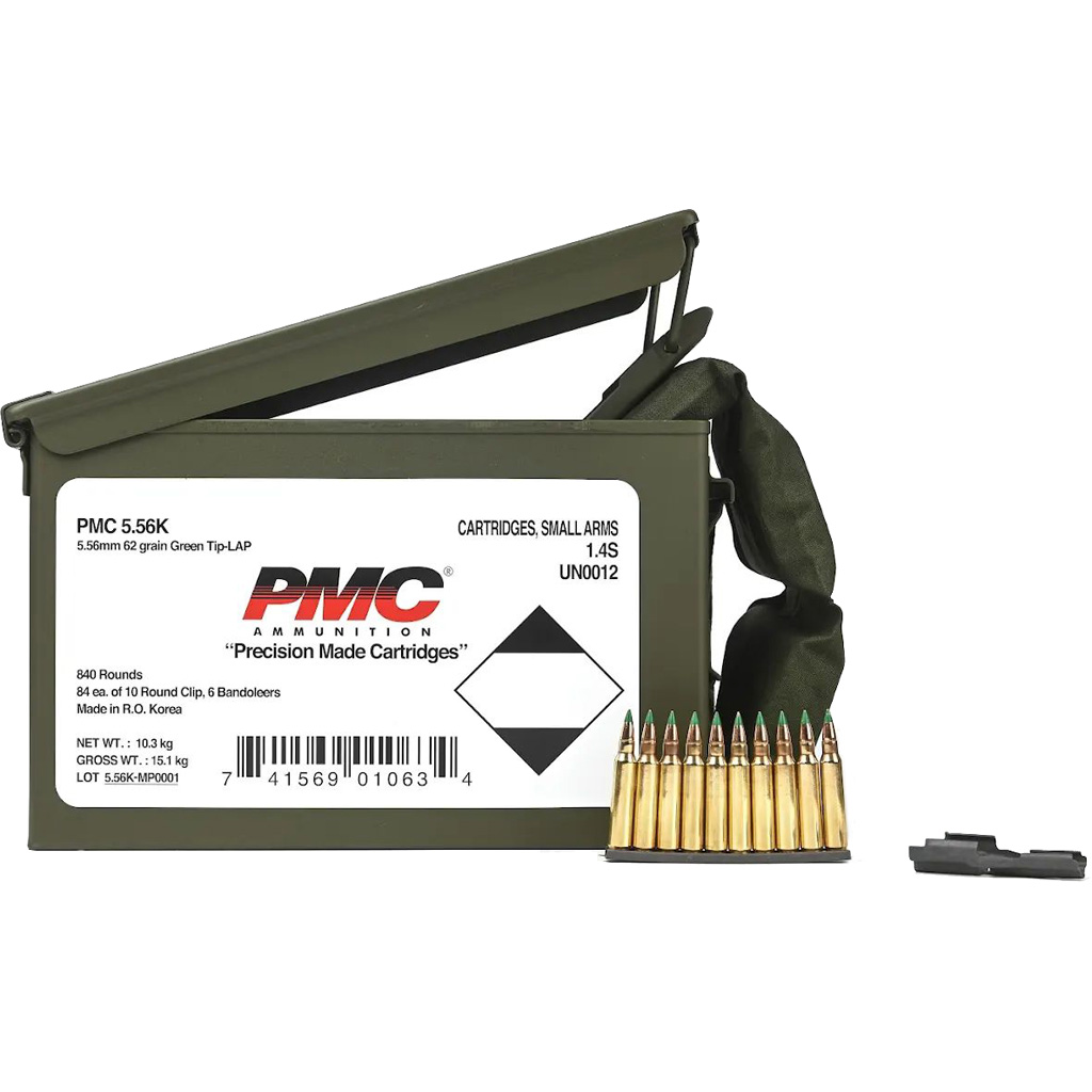  5.56x45mm NATO 62 Gr FMJ Ammo