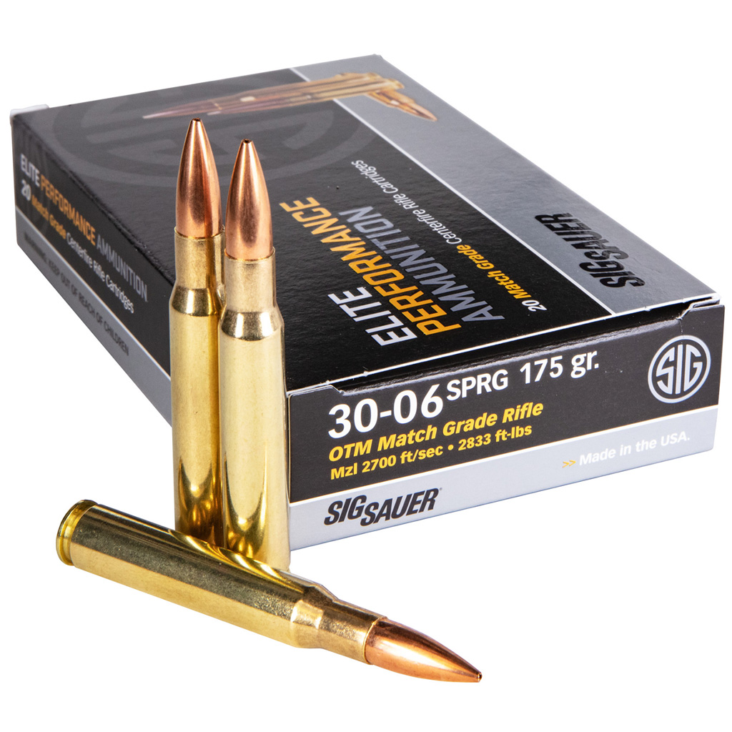 Sig Sauer E3006M220 Marksman Elite Open Tip Match 175 Grain .30-06 Springfield 2700 Fps Sauer E3006M220 Marksman Elite Open Tip Match 175 Grain .30-06 Springfield 2700 Fps Ammo
