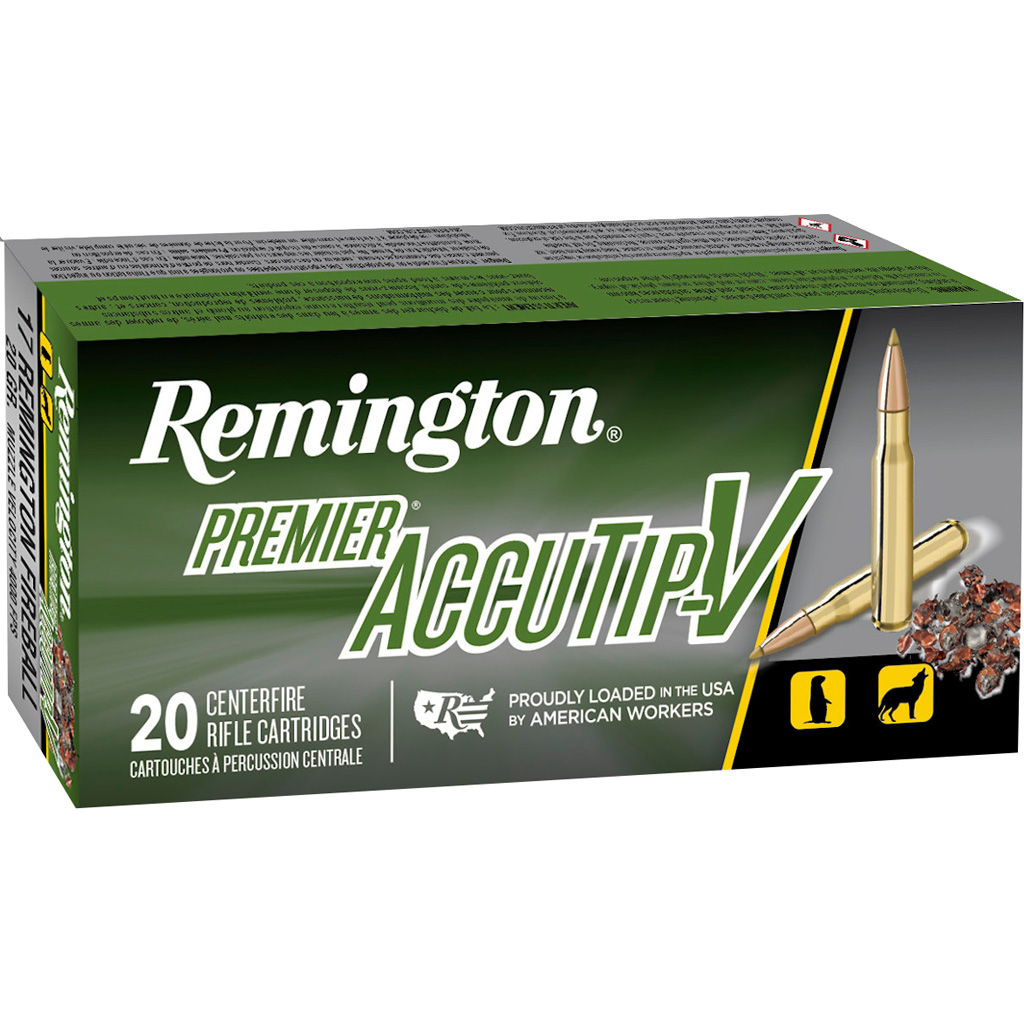 ington Premier AccuTip Centerfire Rifle 17 Rem. 20 Gr. AccuTip-V 20 Rd. Ammo
