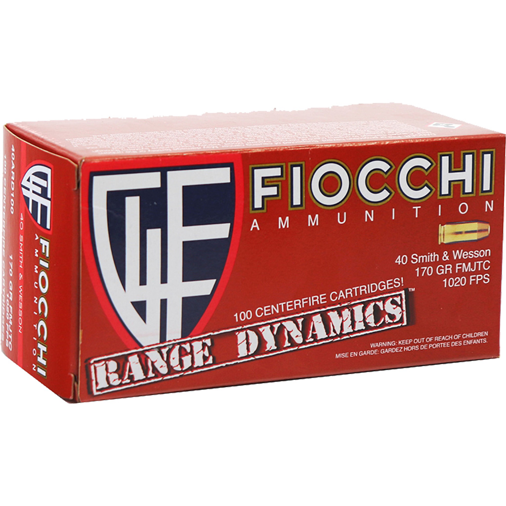 cchi 40ARD100 Range Dynamics Full Metal Jacket Truncated Cone 170 Grain .40 S&W 1020 Fps Ammo