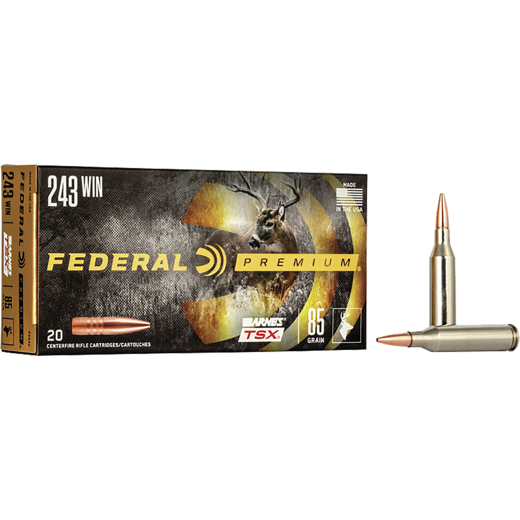 eral P243K Premium Barnes TSX 85 Grain .243 Winchester 3200 Fps Ammo