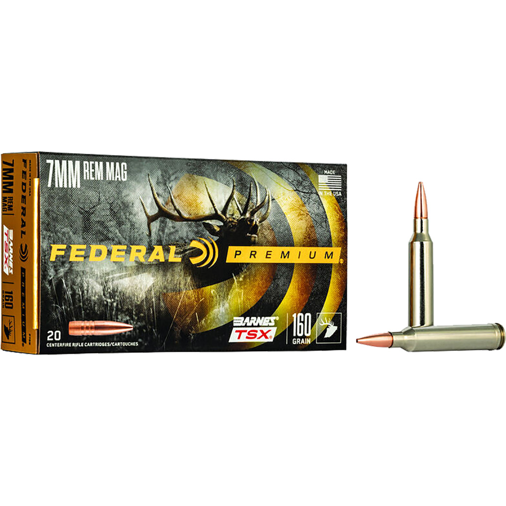 eral P7RN Premium Barnes TSX 160 Grain 7mm Remington Mag 2940 Fps Ammo
