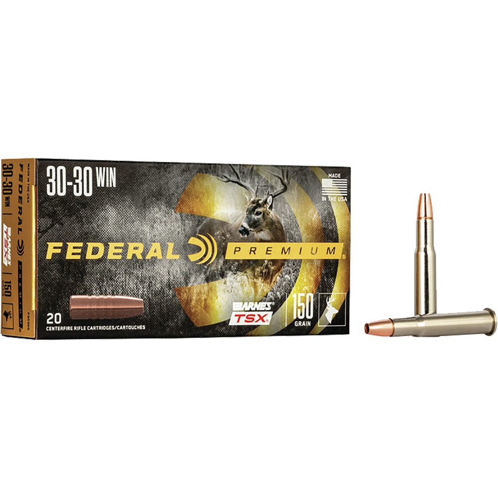 Federal P3030G Premium Barnes TSX 150 Grain .30-30 Winchester 2220 Fps eral P3030G Premium Barnes TSX 150 Grain .30-30 Winchester 2220 Fps Ammo