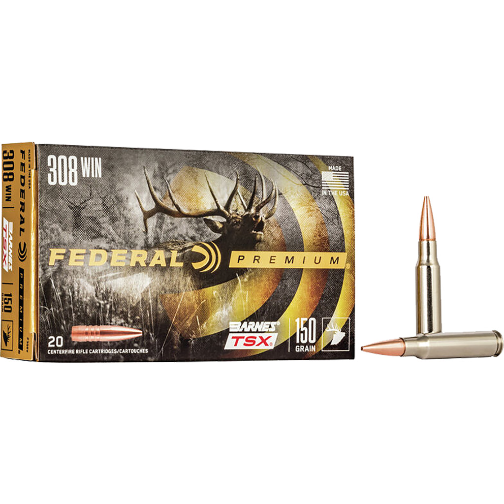 eral P308V Premium Barnes TSX 150 Grain .308 Win / 7.62x51mm 2820 Fps Ammo