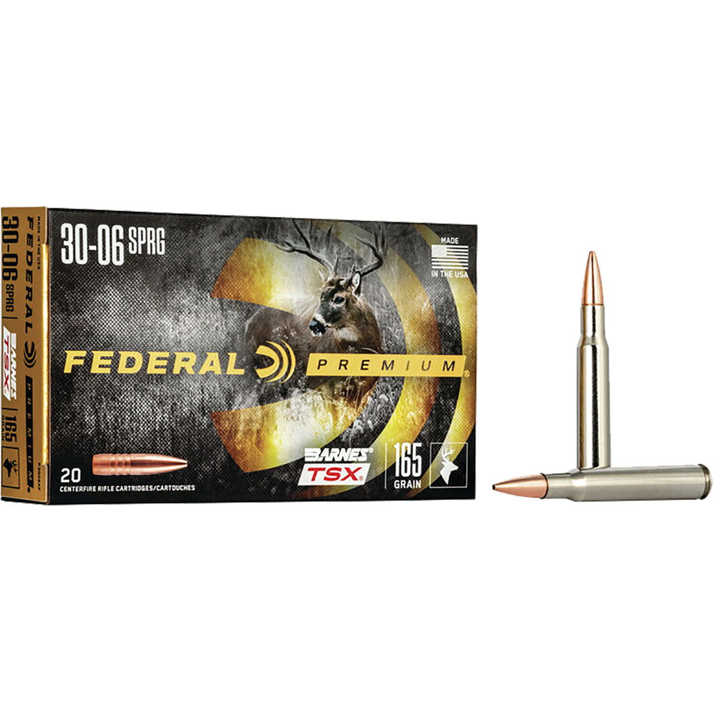 eral P3006AF Premium Barnes TSX 165 Grain .30-06 Springfield 2800 Fps Ammo