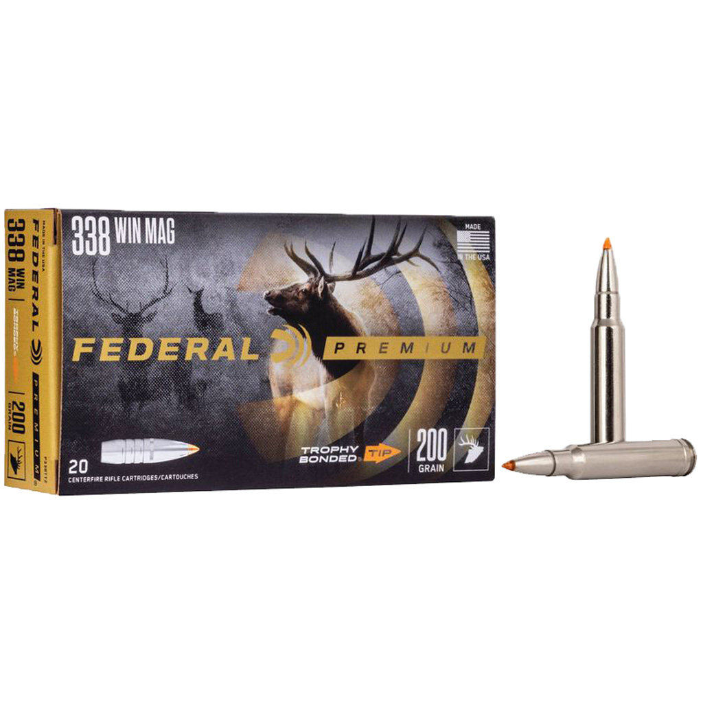 Federal Vital-Shok .338 Winchester Magnum 200 Gr PolyTip eral Vital-Shok .338 Winchester Magnum 200 Gr PolyTip Ammo