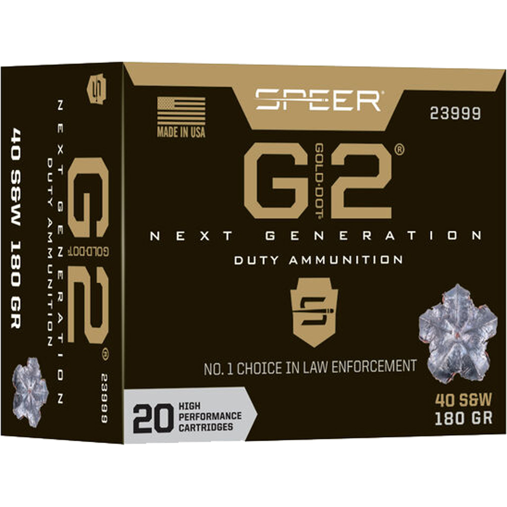 er 23999 Gold Dot G2 Hollow Point 180 Grain .40 S&W 1015 Fps Ammo