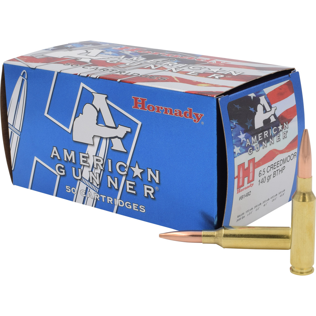 nady 81482 American Gunner BTHP Hollow Point Boat Tail 140 Grain 6.5mm Creedmoor 2690 Fps Ammo