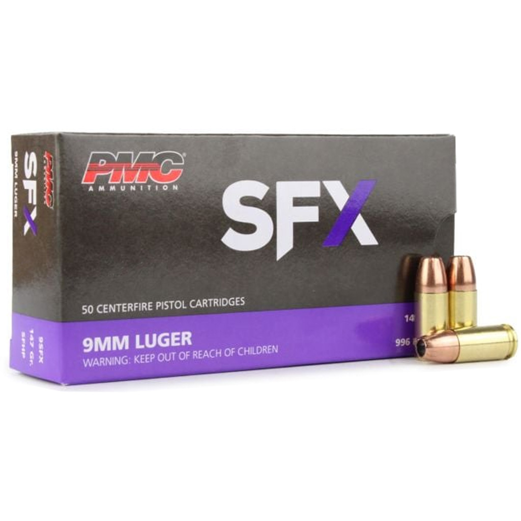 PMC SFX Premium Ammo 9mm SFX HP 147 gr  50 rd 