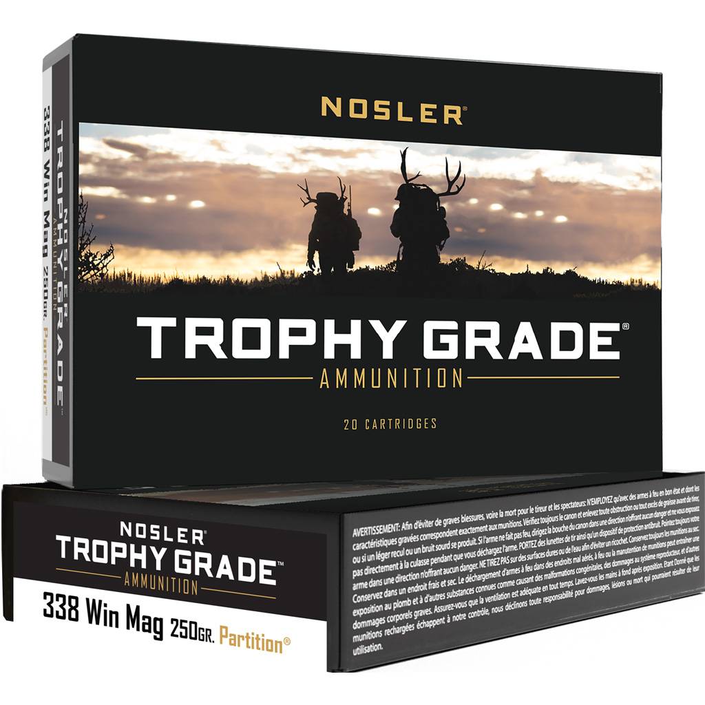 ler Trophy Grade Rifle Ammunition 338 Win. Mag. 250 Gr. PT SP 20 Rd. Ammo