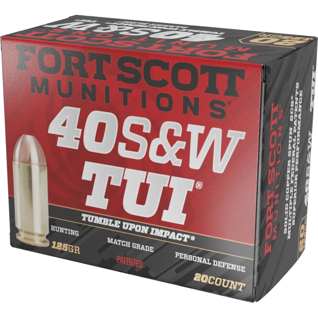 t Scott Munitions Tumble Upon Impact (TUI) .40 S&W 125 Gr Solid 2764 FPS Ammo