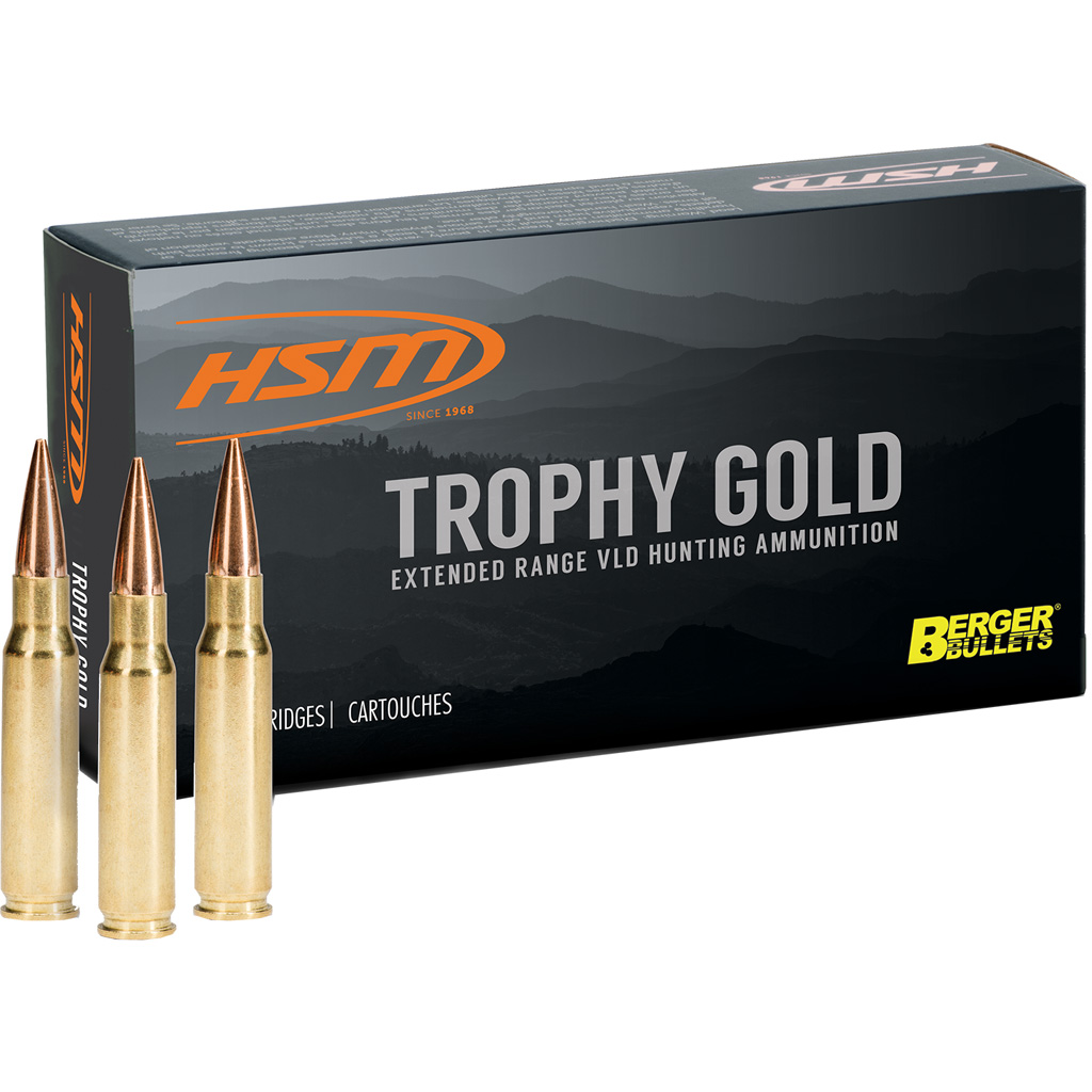  BER6REM87VLD Trophy Gold Berger VLD 87 Grain 6mm Remington Ammo
